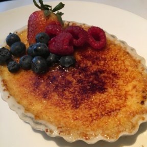 Gluten-free creme brulee with berries from The Capital Grille